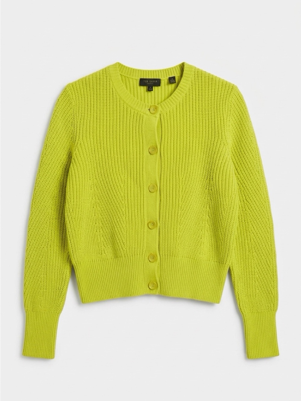 Ted Baker Bright Lime Knit Button-Front Cardigan